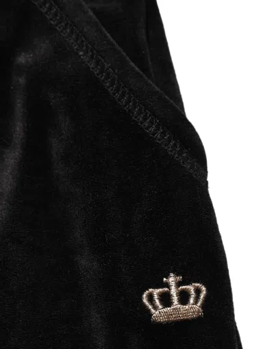 Juicy Couture Dark Gray Mid Waist Tapered Cropped Trouser Pants In Black