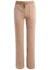 Juicy Couture Del Ray Logo Velour Sweatpants In Caramel