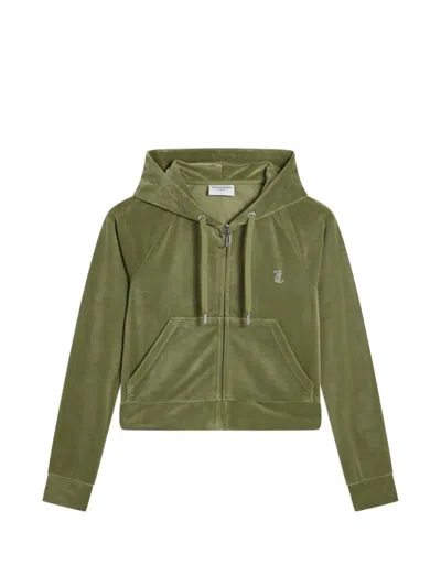 Juicy Couture Diamanté Hoodie In Green