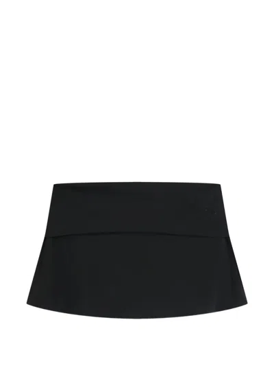 Juicy Couture Diamanté Roll-down Mini Skirt In Black