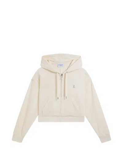 Juicy Couture Diamanté-logo Cropped Hoodie In Multi