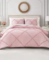 Juicy Couture Diamond Ruffle 2 Piece Reversible Comforter Set, Twin/ Twin Xl In Light Pink