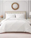 Juicy Couture Diamond Ruffle 2 Piece Reversible Comforter Set, Twin/ Twin Xl In White