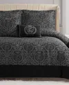 Juicy Couture Dovona 5-piece Comforter Set, King In Black