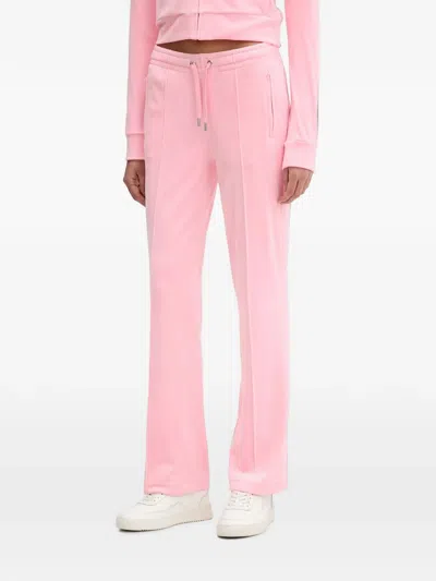 Juicy Couture Drawstring Embellished Track Pants In Pink