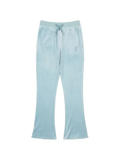 Juicy Couture Kids' Drawstring-fastening Embellished Trousers In Blue