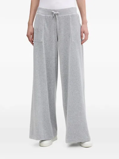Juicy Couture Drawstring-fastening Pocket Track Pants In Gray