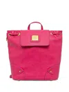 Juicy Couture Drawstring Flap Backpack In Pink