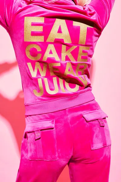 Juicy Couture Eat Cake Wear Juicy Mockneck Jacket In Pink