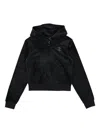 Juicy Couture Embellished Zipped Hoodie In Black