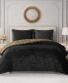 Juicy Couture Embossed Leopard Reverse To Royal Leopard Comforter Set In Brown