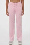 Juicy Couture Embossed Velour Track Pant In Pink