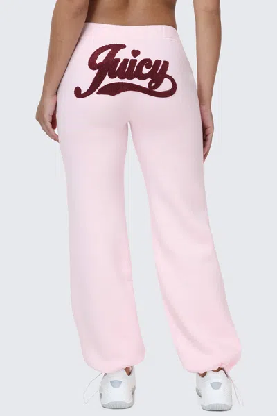 Juicy Couture Embroidered Knit Bubble Leg Pants In Pink