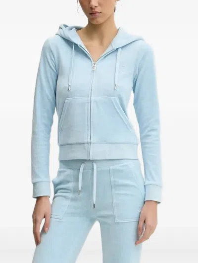 Juicy Couture Embroidered-logo Hoodie In Blue