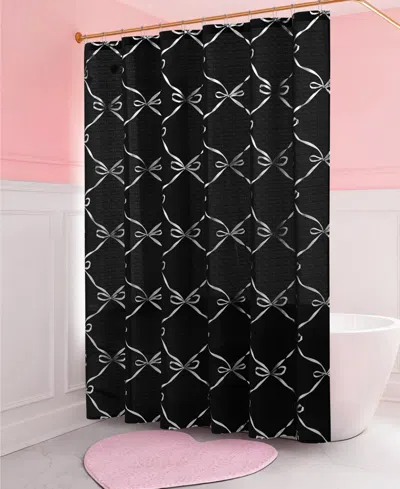 Juicy Couture Fabric 13-pc. Shower Curtain Set In Black
