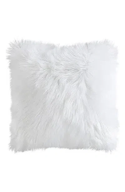 Juicy Couture Faux Fur Throw Pillow In White