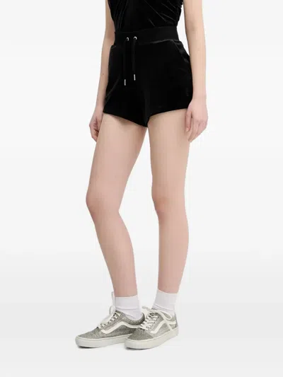 Juicy Couture Flap-pockets Mini Shorts In Black