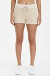 Juicy Couture French Terry Embroidered Shorts In Neutral