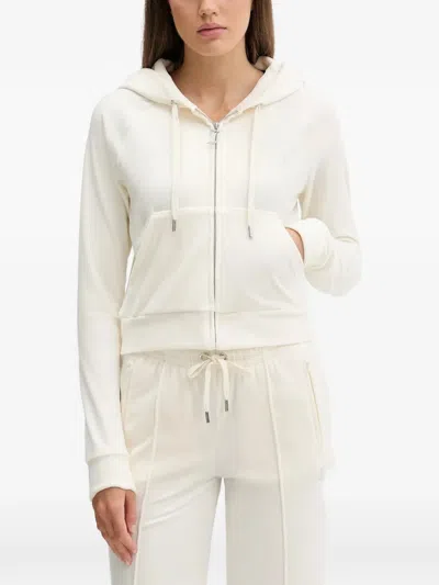 Juicy Couture Front-pocket Zip-fastening Hoodie In Neutral