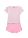 JUICY COUTURE GIRL'S 2-PIECE TOP & SHORTS SET