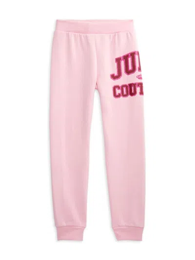 Juicy Couture Kids' Girl's Logo Fleece Joggers In Orchid Pink