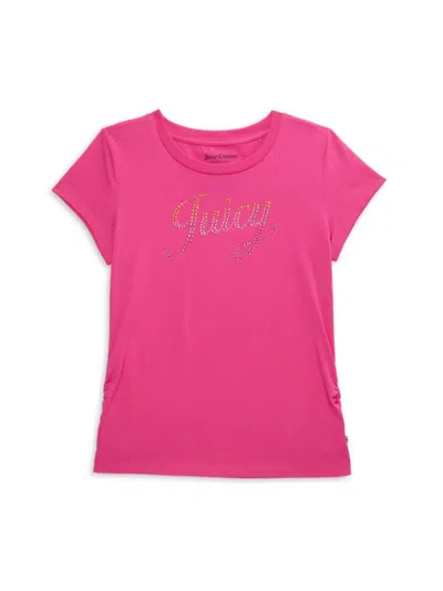 Juicy Couture Kids' Girl's Logo Graphic Tee In Pink