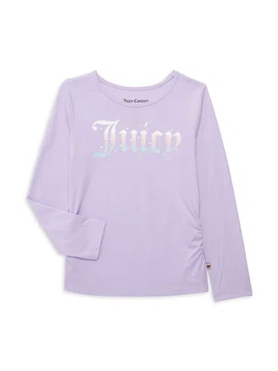 Juicy Couture Kids' Girl's Ombré Logo Tee In Lilac