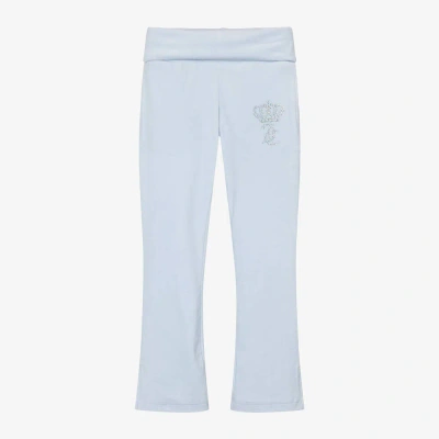 Juicy Couture Kids' Girls Blue Velour Joggers