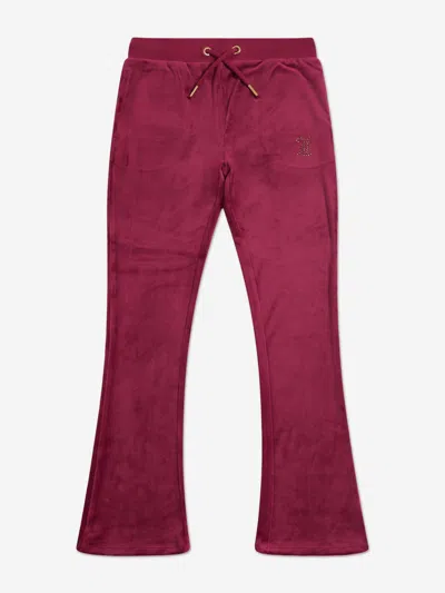 Juicy Couture Babies'  Girls Diamante Bootcut Joggers In Burgundy