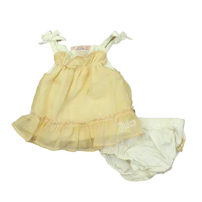 Juicy Couture Kids' Girls Gold Ivory Dress In Yellow