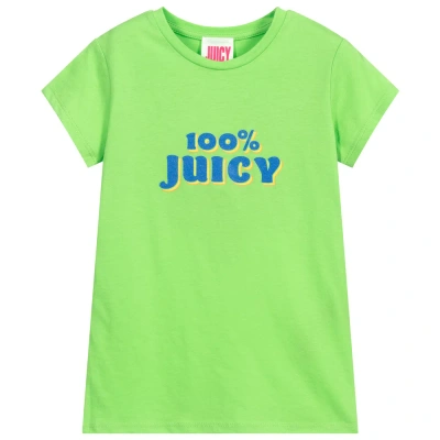 Juicy Couture Kids' Girls Green Logo T-shirt