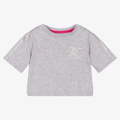 Juicy Couture Kids' Girls Grey Cotton T-shirt