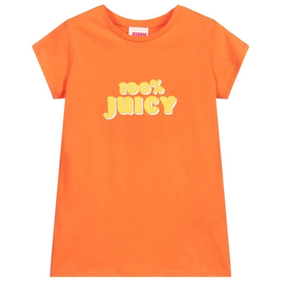 Juicy Couture Kids' Girls Orange Logo T-shirt