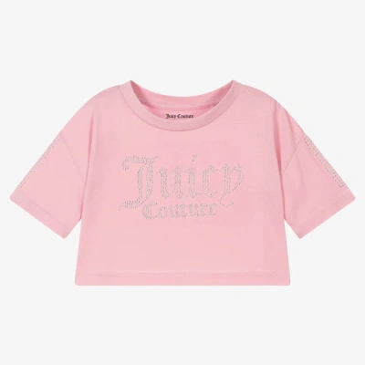 Juicy Couture Kids' Girls Pink Diamanté T-shirt