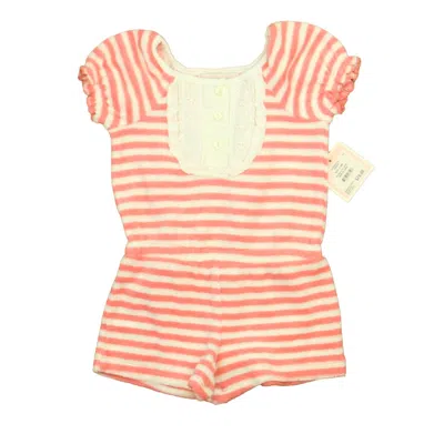 Pre-owned Juicy Couture Kids' Girls Pink White Romper
