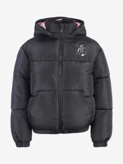 Juicy Couture Kids' Girls Shorter Length Puffer Jacket In Black