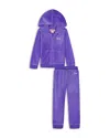 Juicy Couture Girls' Velour Hoodie & Jogger Pants Set - Big Kid In Blue