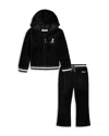 Juicy Couture Girls' Velour Hoodie & Jogger Pants Set - Little Kid In Black