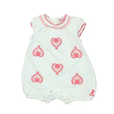 Pre-owned Juicy Couture Kids' Girls White Red Romper In Multi