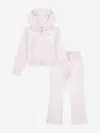 Juicy Couture Girls Zip Up & Bootcut Joggers Tracksuit In Purple