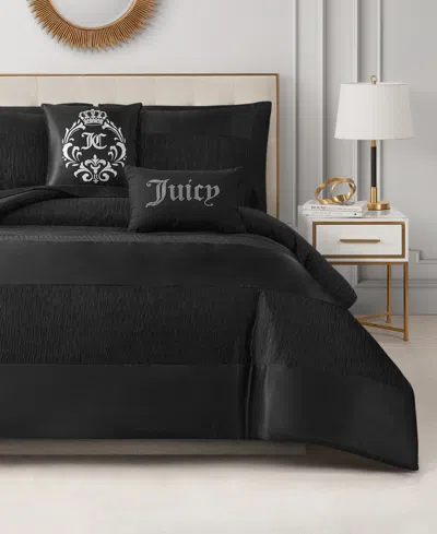 Juicy Couture Glam Night Stripe 5-pc. Comforter Set, King In Black