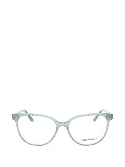 Juicy Couture Ju252 Round Acetate Frame Eyeglasses In Blue