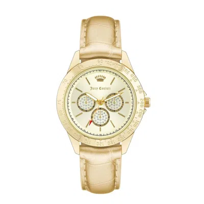 Juicy Couture Gold Plastic Dress Watch In Yellow
