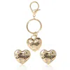 Juicy Couture Gold-tone Heart Keychain Bag Charm & Earring Set In Gold