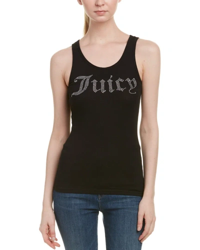 Juicy Couture Gothic Crystal Rib Tank In Black