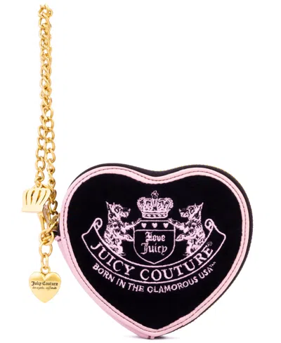 Juicy Couture Heritage Core Heart Zipper Wallet, Macy's Exclusive In Dusty Blush,chocolate