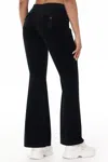 Juicy Couture Heritage Cotton Velour Track Pants In Black