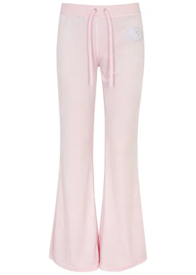Juicy Couture Heritage Logo Velour Sweatpants In Light Pink