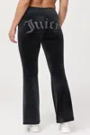 Juicy Couture Big Bling Towel Terry Track Pants In Black