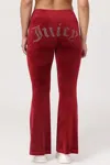 Juicy Couture High Rise Flare Pants In Red